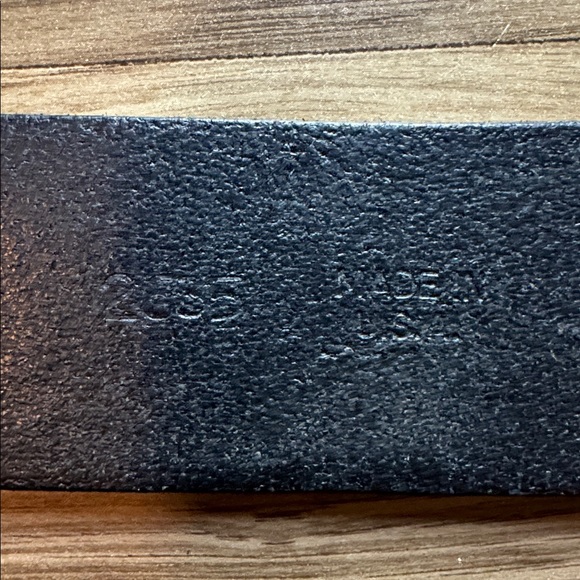 Isaiah Kincaid Vintage Brass Toggle Leather Black Adjustable Belt 32-34 USA - Picture 6 of 14